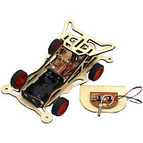 FEICHAO STEAM Toys for Children Educational Science Experiment Technology Toy 2CH DIY Remote Control Electric Wooden Car Model Kids Toys