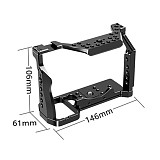 BGNING Aluminum Camera Cage for Sony A7S with Cold Shoe Mount Black Protective Full Formfitting Rig for A7S DSLR 1/4  3/8  Screw Hole