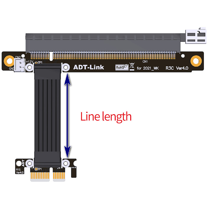 ADT-Link RTX3090 Graphics Card Extension Cable PCIe 4.0 x16 To x1 Riser Card A/N Cards Gen4 PCI-E4 Riser Cable For BTC Miner
