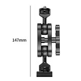 BGNing Upgraded Mini Magic Arm Double 1/4  Ball Head Adapter Monitor Mounting Stand for Ronin S SC Stabilizer Extension Bracket