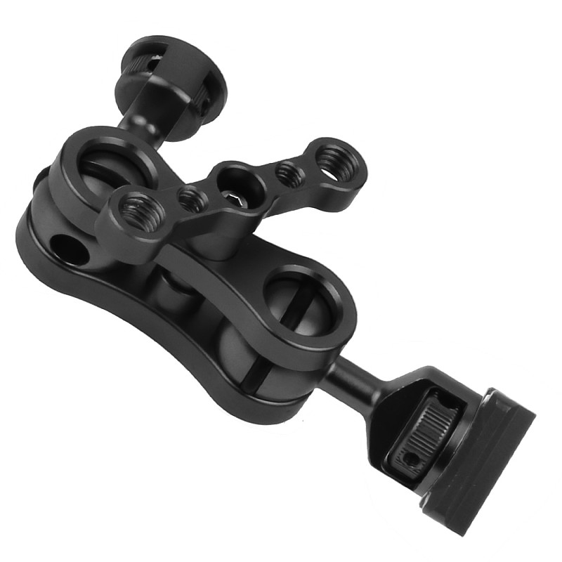 BGNing Upgraded Mini Magic Arm Double 1/4  Ball Head Adapter Monitor Mounting Stand for Ronin S SC Stabilizer Extension Bracket
