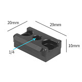 BGNING Monitor Mounting Plate for RONIN SC Stabilizer Extension Holder Adapter with M4 Screw 1/4 Extend for DJI Ronin S Handheld Gimbal