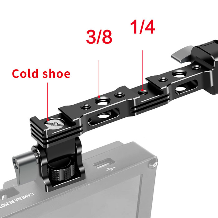FEICHAO Quick Release Mount Handle Grip for Ronin SC S Gimbal Monitor Bracket 1/4'' Extension Arm Handlebar for DJI Ronin RS 2 RSC 2