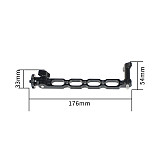 FEICHAO Helmet Extension Arm Kit 160mm CNC with Tripod Adapter Thumbscrew Compatible for Insta360 ONE R/GOPRO9/8/MAX GOPRO 4K Action Camera