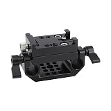 FEICHAO Quick Release Adapter Baseplate Rail Sliding Mount Plate With 15mm Dual Rod Clamp DSLR Camera Follow Focus Support System