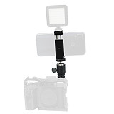 FEICHAO Metal Mobile Phone Clip Clamp Bracket Holder Stand Support Retractable Mount w Hot Shoe for 2.4 -3.55inch Smartphone LED Light