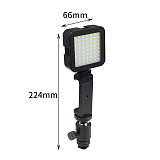FEICHAO Metal Mobile Phone Clip Clamp Bracket Holder Stand Support Retractable Mount w Hot Shoe for 2.4 -3.55inch Smartphone LED Light