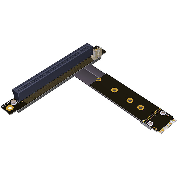 ADT-Link M2 NGFF NVMe interface extension cable to PCIE x16 graphics card built-in adapter M.2 16x (R43SF with power cord)