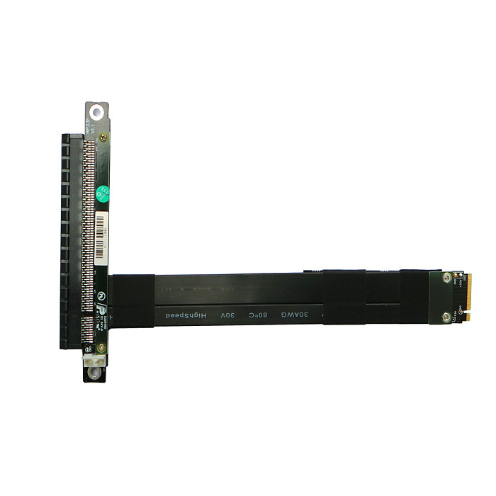 ADT-Link M2 NGFF NVMe interface extension cable to PCIE x16 graphics card built-in adapter M.2 16x (R43SF with power cord)