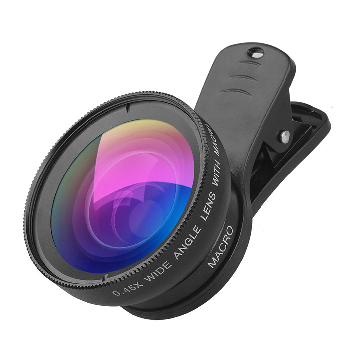 APEXEL Phone Lens kit 0.45x Super Wide Angle & 12.5x Super Macro Lens HD Camera Lens for iPhone 6S 7 Xiaomi Cellphones