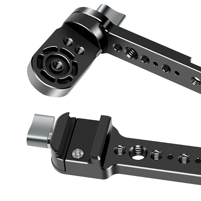 FEICHAO Handle Extension Bracket Monitor Mount Adapter with 1/4 3/8 Interface Cold Shoe Mount for DJI RS2 RSC2 Gimbal Stabilizer