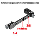 FEICHAO Handle Extension Bracket Monitor Mount Adapter with 1/4 3/8 Interface Cold Shoe Mount for DJI RS2 RSC2 Gimbal Stabilizer