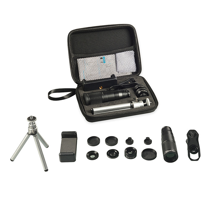 APEXEL HD Phone Camera Lens Kit Telephoto Zoom Monocular Telescope 22X Lens 4in1 Telephoto Macro Wide Angle Fisheye Lens With Tripod