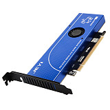 JEYI Blue knights SK19 m. 2 NVME NGFF SATA 110mm PCIE3.0 Double Disk Extension Adapter Card Pcie3.0 Gen3 Support 110mm Double M2