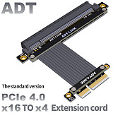 ADT-Link PCI-E 4.0 x4 to x16 PC Graphics Card Extender Conversion Cable for RTX3090 RX6800xt PCI Express 4x 16x Riser Cable