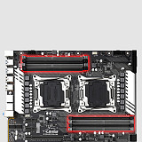 JINGSHA X99 Dual F2 CPU Motherboard for Xeon LGA 2011-3 E5 V3 V4 CPU 8xDDR4 Slots for M.2 NVME SSD USB3.0 E-ATX Server Mainboard