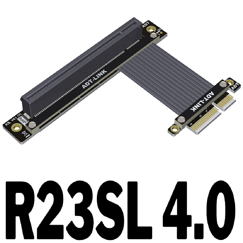 ADT-Link PCI-E 4.0 x4 to x16 PC Graphics Card Extender Conversion Cable for RTX3090 RX6800xt PCI Express 4x 16x Riser Cable