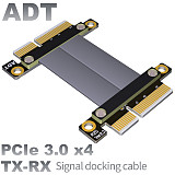 ADT-Link PCIE 3.0 Extension Cable x4 Male To Male TX-RX Signal PCI Express 3.0 x4 32G/bps Extender Conversion Cable Gen3 32G/bps