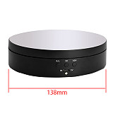 BGNING 3 Speeds Electric Rotating Display Stand 360 Degree Jewelry Live Show Turntable for Photography Video Shooting Props