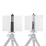 FCLUO XJ-15 Universal Aluminum Tablet Clamp Phone Stand Holder Clip Tripod Cold Shoe Mount Bracket for Mobile Tablets 12.9in 130-230mm