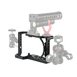 FEICHAO Aluminum Alloy SLR Cage for A6600 Video Stabilizer Rig with Cold Shoe Mount for Sony A6600 DSLR Camera Protective Frame Border
