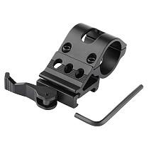 QWINOUT 1  25mm Scope Mounts Flashlight Clip Torch Clamp For 20mm Standard Picatinny Rail Holder Quick Release Bracket for Gopro Camera