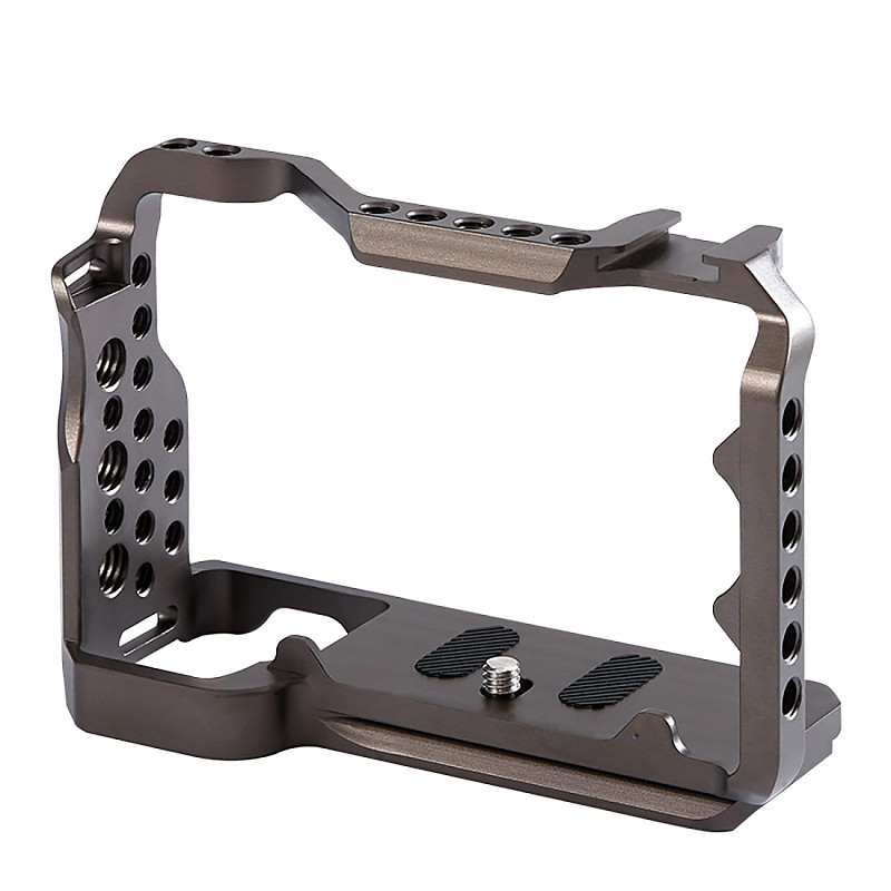 FEICHAO Metal Camera Housing Cage Rig for 1/4'' Arri Hole Protective Case for Sony A7C SLR DSLR Camera