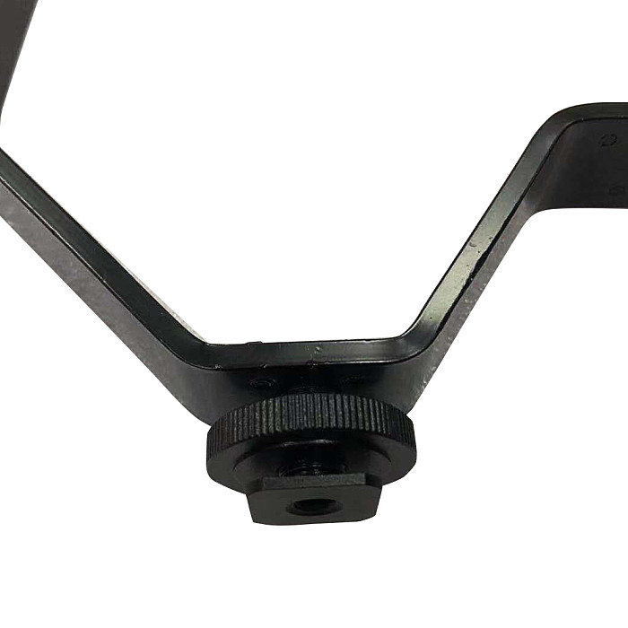BGNING V-Shaped Bracket Aluminium Alloy Universal Triple Cold Shoe Mount Bracket 3 Shoe for SLR Camera or Camcorder Accessory Such as LED Video Light, Microphone, Monitor, Flash
