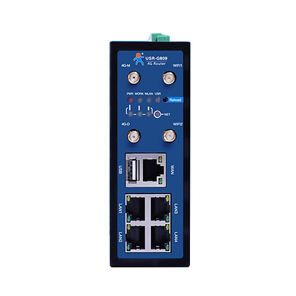 USR-G809-E IO Controller 4G Industrial Cellular VPN Router 4G LTE Wifi DI / DO Serial Port Ethernet WAN LAN Networking Router