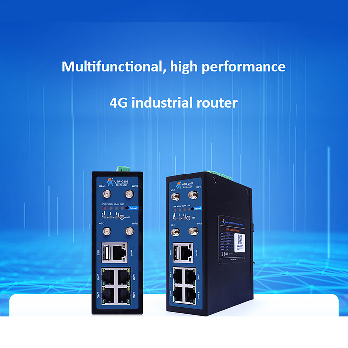 USR-G809-E IO Controller 4G Industrial Cellular VPN Router 4G LTE Wifi DI / DO Serial Port Ethernet WAN LAN Networking Router