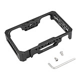 FEICHAO Protective Cage for Destview R6 UHB 5.5  Inch 2800nit 4K On-camera Monitor Formfitting Frame with 1/4 -20 Holes Cold Shoe Mounts