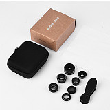 FCLUO 9 in 1 Universal Phone Lens Fisheye 0.36x Wide Angle Macro Kaleidoscope Telephoto CPL Filter For iPhone For Samsung for Huawei