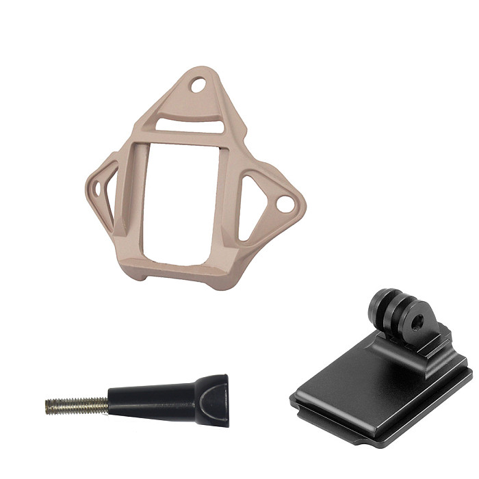 FEICHAO For GoPro Hero Action Camera Helmet Fixed Mount Base Adapter Aluminum for Go pro 9 8 7 6 5 4 Hunting Military CS NVG Base Holder