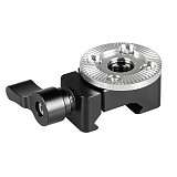FEICHAO Camera Rail Slider 48mm Quick Release with NATO Clamp Rosette M6 Thread Mount for Anti-Off Top Handle Clamp DSLR Camera Cage Extension