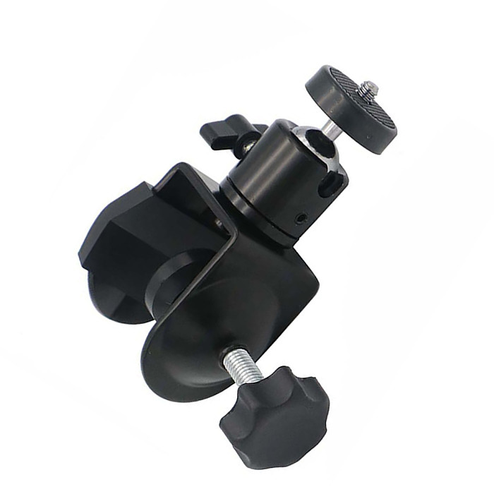 FEICHAO Desktop C Type Camera Screw Clamp with Foldable Phone Mount Clip for 5.6-10.4cm Smartphone