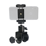 FEICHAO Desktop C Type Camera Screw Clamp with Foldable Phone Mount Clip for 5.6-10.4cm Smartphone