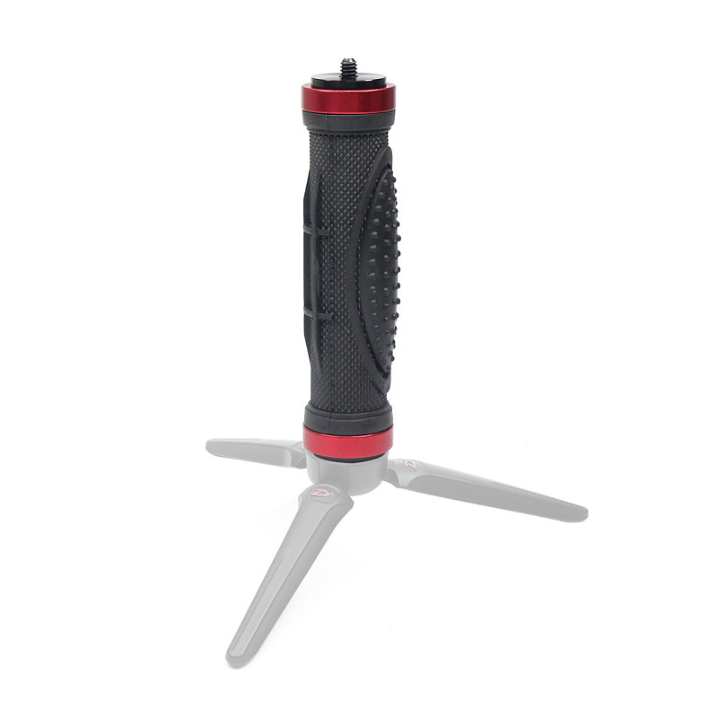 FEICHAO Camera Rubber Handle Tripod Holder Small Handheld Stabilizer 1/4  Screw Tripod Rod for Gimbal DSLR Camera