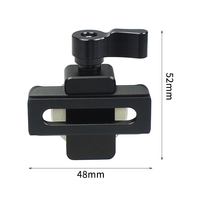 FEICHAO Camera Rail Slider 48mm Quick Release with NATO Clamp Rosette M6 Thread Mount for Anti-Off Top Handle Clamp DSLR Camera Cage Extension