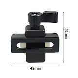 FEICHAO Camera Rail Slider 48mm Quick Release with NATO Clamp Rosette M6 Thread Mount for Anti-Off Top Handle Clamp DSLR Camera Cage Extension