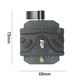 FEICHAO Universal SLR Quick Release Plate and Clamp for Ballhead Camera Cable Fixed Lock Port Protector