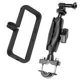FEICHAO Motorcycle Handlebar Rear with PLA Protective Frame Compatible with Insta360 One X2 XR Action Camera Stand