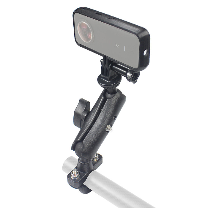 FEICHAO Motorcycle Handlebar Rear with PLA Protective Frame Compatible with Insta360 One X2 XR Action Camera Stand