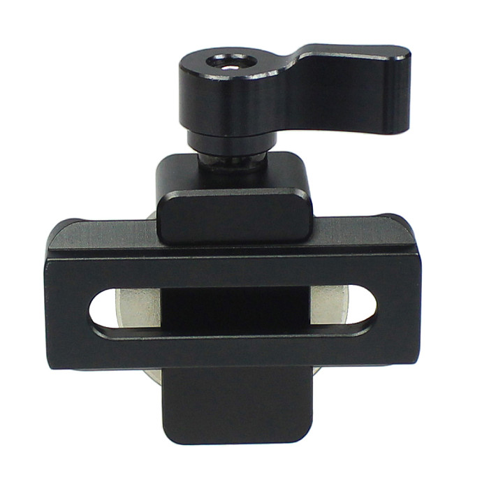 FEICHAO Camera Rail Slider 48mm Quick Release with NATO Clamp Rosette M6 Thread Mount for Anti-Off Top Handle Clamp DSLR Camera Cage Extension