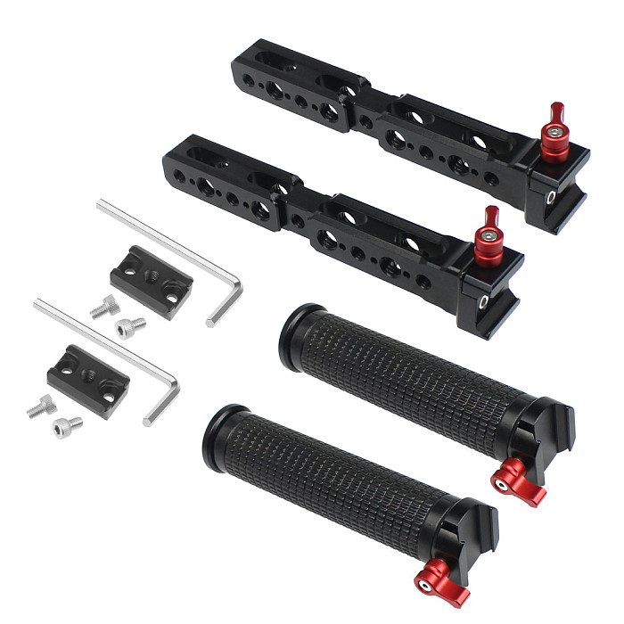 FEICHAO Dual Handle Grip Extend Stand Handgrip for DJI Ronin RS2 RSC2 Extension Handlebar Bracket Gimbal Stabilizer Accessory