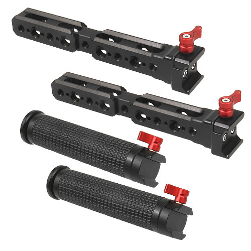 FEICHAO Dual Handle Grip Extend Stand Handgrip for DJI Ronin RS2 RSC2 Extension Handlebar Bracket Gimbal Stabilizer Accessory