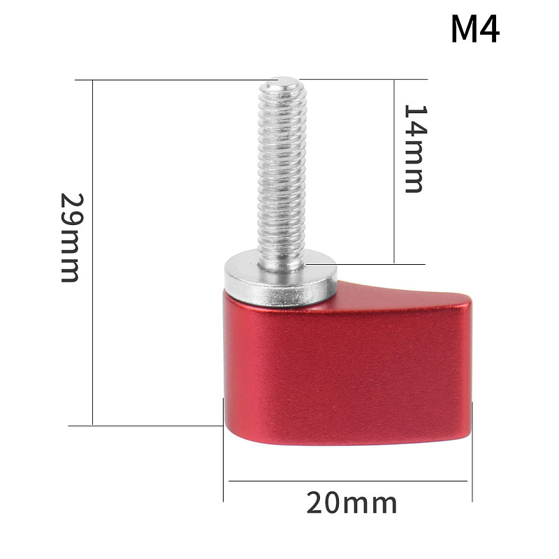 FEICHAO M4*14mm Aluminum Alloy Handle Screws Adjustable Handle Locking Thread Knob for Photographic Camera Accessories