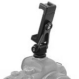 FEICHAO Hot Shoe Mount Mini Ball Head 360 Panoramic Monitor Holder Camera Gimbal 1/4'' Cold Shoe Adapter for Tripod Light Flash Bracket