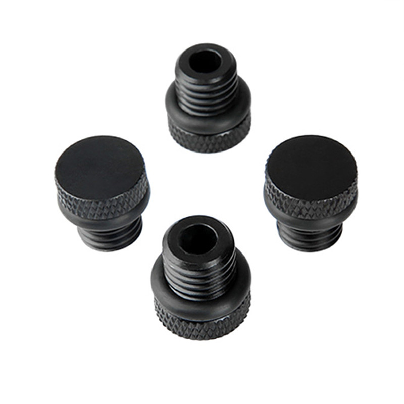 FEICHAO 4PCS Aluminum Alloy M12 Thread Screw Connector/Rod Stop for Diameter Dia 15mm Tube for DSLR Camera Rig Support Rail System