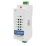 USR-DR502-E Wide Range Cost-effective 4G LTE Cat 1 Modem Support RS485 Serial Port Built-in 35 mm DIN Rail Seat with MQTT/SSL