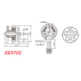 Happymodel SE0702 1S brushless motor 26000KV 1mm motor shaft is suitable for  FPV Drone